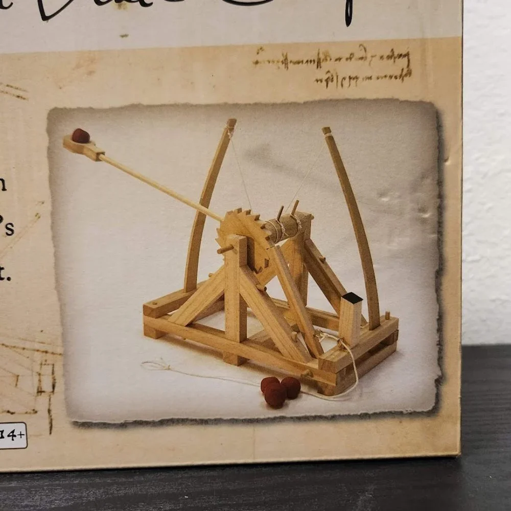 NEW Wood Leonardo da Vinci Catapult Model Craft Kit School History Engineering